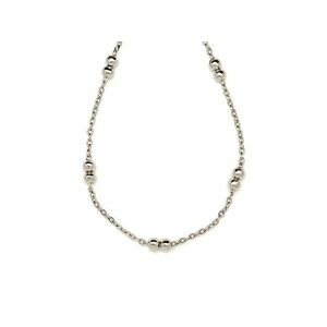 Orvosi acél ezüstszínű dupla golyós lánc 45 cm kép