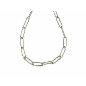 Orvosi acél ezüstszínű hosszúszemű lánc 45 cm kép