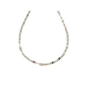 Orvosi acél ezüstszínű lapított ovál lánc 45 cm kép