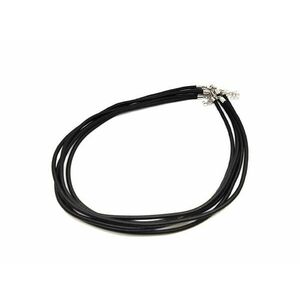 Fekete anyag zsinór nyaklánc 45 cm kép