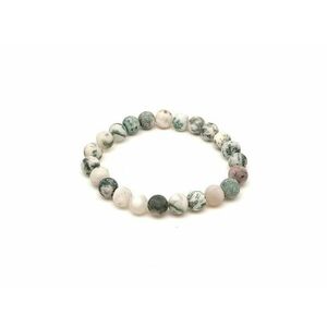 Achát fa matt ásvány karkötő golyós 8mm kép