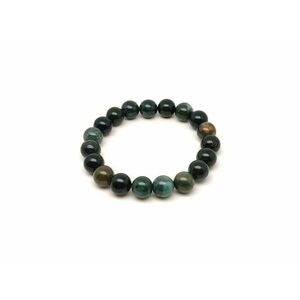 Achát moha ásvány karkötő golyós 10mm kép