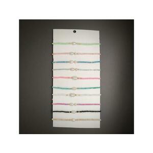 Állítható műanyag gyöngy karkötő csomag 10db kép