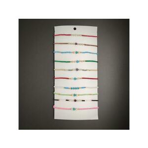 Állítható vegyes golyós cérna karkötő csomag 10db kép