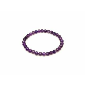 Ametiszt ásvány karkötő AB fényű 6mm kép