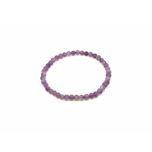 Ametiszt matt ásvány karkötő golyós 4mm kép