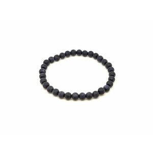 Goldstone kék matt ásvány karkötő golyós 6mm kép