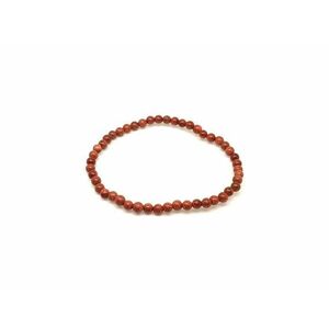 Goldstone vörös ásvány karkötő golyós 4mm kép