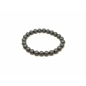 Hematit matt ásvány karkötő golyós 8mm kép