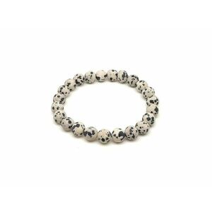 Jáspis dalmata matt ásvány karkötő golyós 8mm kép