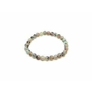 Jáspis kiwi ásvány karkötő golyós 6mm kép