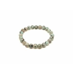 Jáspis kiwi ásvány karkötő golyós 8mm kép