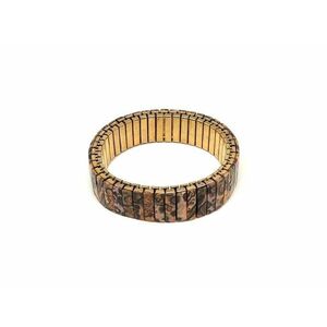 Jáspis leopárd rugalmas fém karkötő 15mm kép