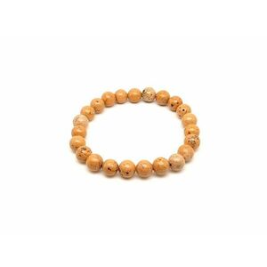 Jáspis sárga ásvány karkötő golyós 8mm kép