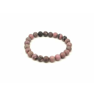 Rodonit matt ásvány karkötő golyós 8mm kép