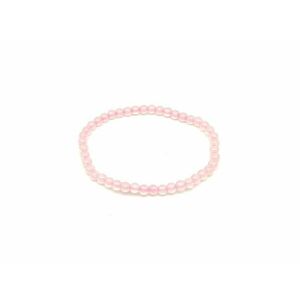 Rózsakvarc ásvány karkötő golyós 4mm kép