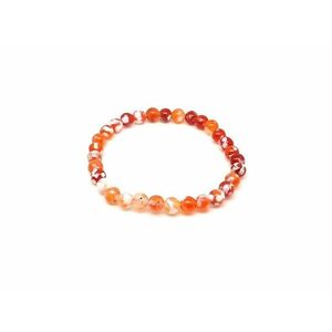Tűzachát ásvány karkötő golyós 6mm kép