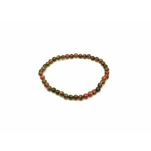 Unakit ásvány karkötő golyós 4mm kép