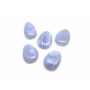 Átfúrt Achát blue lace csepp medál kép