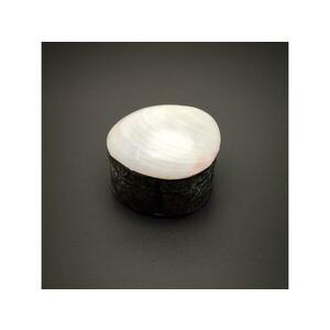 Szürke kagyló ékszertartó doboz elegáns ajándéktartó 7, 5×7 cm kép