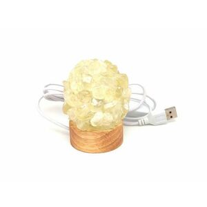 Lámpa ásvány ragasztott dobcsiszolat USB citromkvarc kép