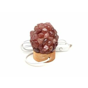 Lámpa ásvány ragasztott dobcsiszolat USB Eperkvarc kép