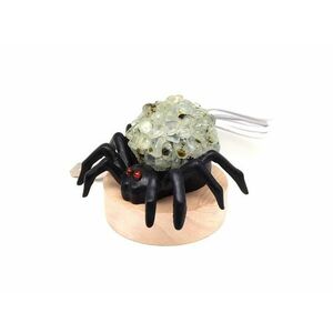 Prehnit ásvány pók lámpa 7 cm USB csatlakozással természetes zöld dísz kép