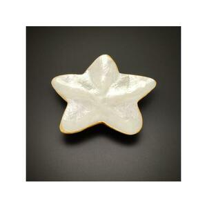 Tál kagyló csillag arany szélű 10cm kép