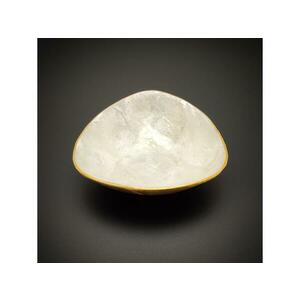 Tál kagyló háromszög arany szélű 10cm kép