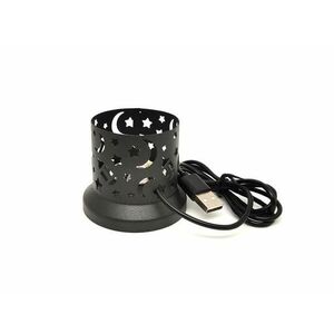 Fekete színváltós LED világító talp 6 cm USB touch control vezérléssel ásványokhoz kép