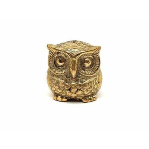 Réz figura bagoly arany 4cm kép