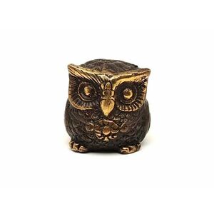 Réz figura bagoly óarany 4cm kép