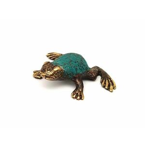 Réz figura béka antik 1, 5x5cm kép