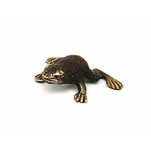 Réz figura béka óarany 1, 5x5cm kép