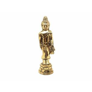 Réz figura Buddha álló arany 10, 5x3cm kép
