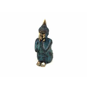 Réz figura Buddha álmodozó antik 9x4cm kép