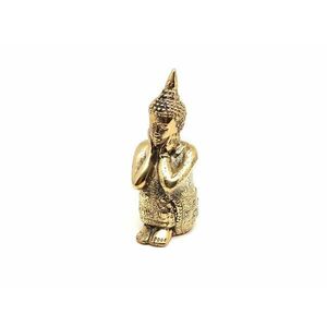 Réz figura Buddha álmodozó arany 9x4cm kép