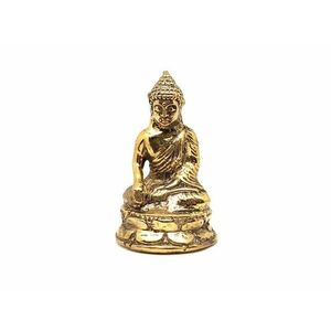 Réz figura Buddha arany 7x4, 5cm kép