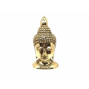 Réz figura Buddha fej arany 11x6cm kép