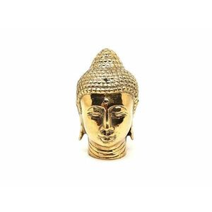 Réz figura Buddha fej arany 7x4cm kép