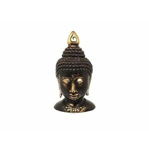 Réz figura Buddha fej óarany 11x6cm kép