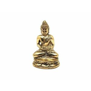 Réz figura Buddha gyógyító arany 6, 5x4cm kép