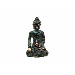 Réz figura Buddha kék arany 9x5, 5cm kép