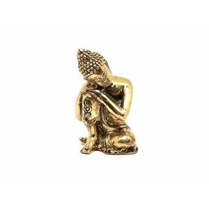 Réz figura Buddha megpihenő arany 8x5cm kép