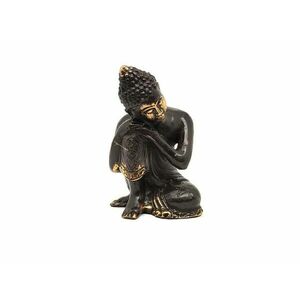 Réz figura Buddha megpihenő óarany 8x5cm kép