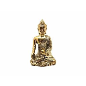 Réz figura Buddha tanító arany 9x5, 5cm kép