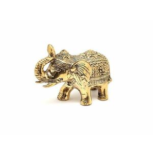 Réz figura elefánt álló arany 6x9cm kép