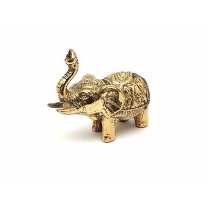 Réz figura elefánt álló arany 5x6cm kép