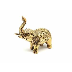 Réz figura elefánt álló arany 8x8cm kép
