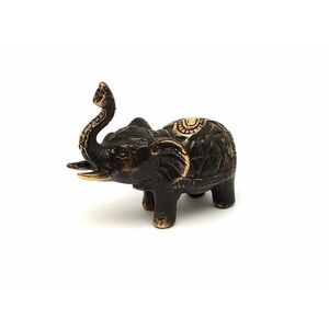 Réz figura elefánt álló óarany 5x6cm kép